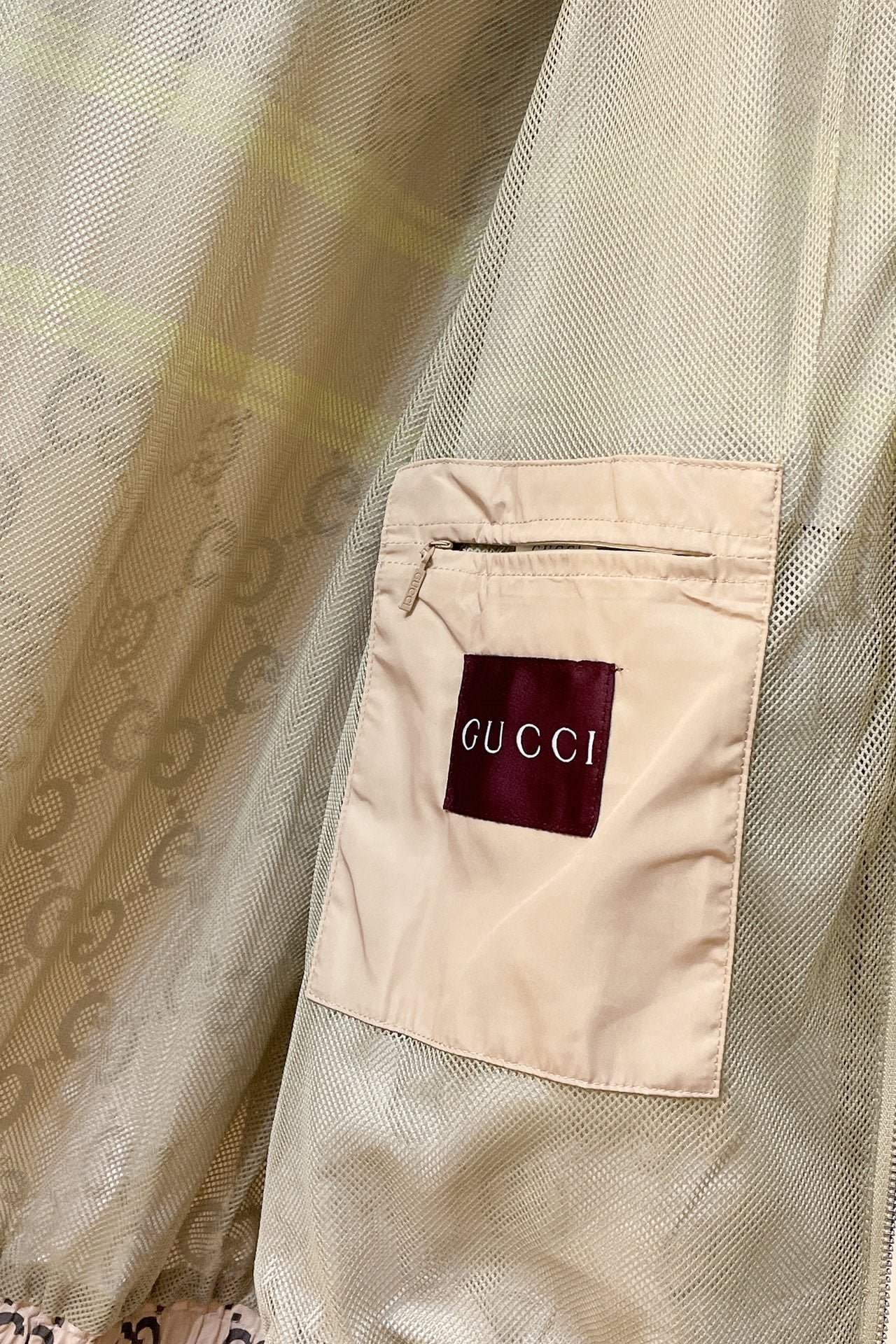Gucci light nylon GG print hooded jacket+shorts