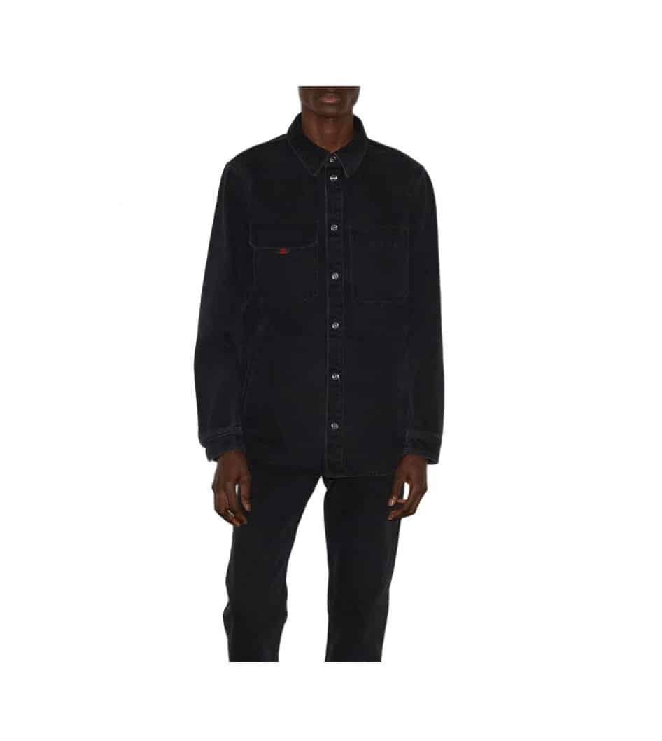 Denim shirt with Gucci embroidery