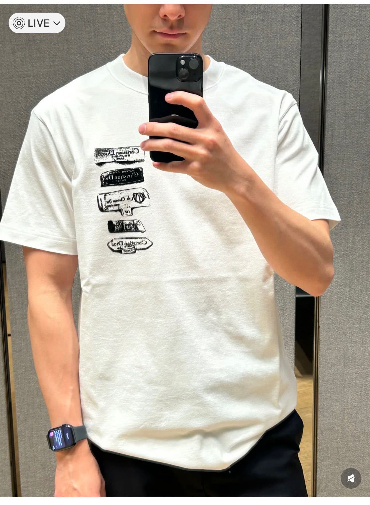 Dior Archives Labels T-Shirt, Relaxed Fit