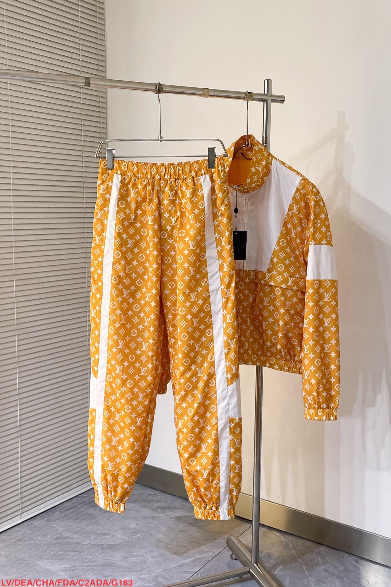 LV Monogram Printed Technical Track Top+Pants