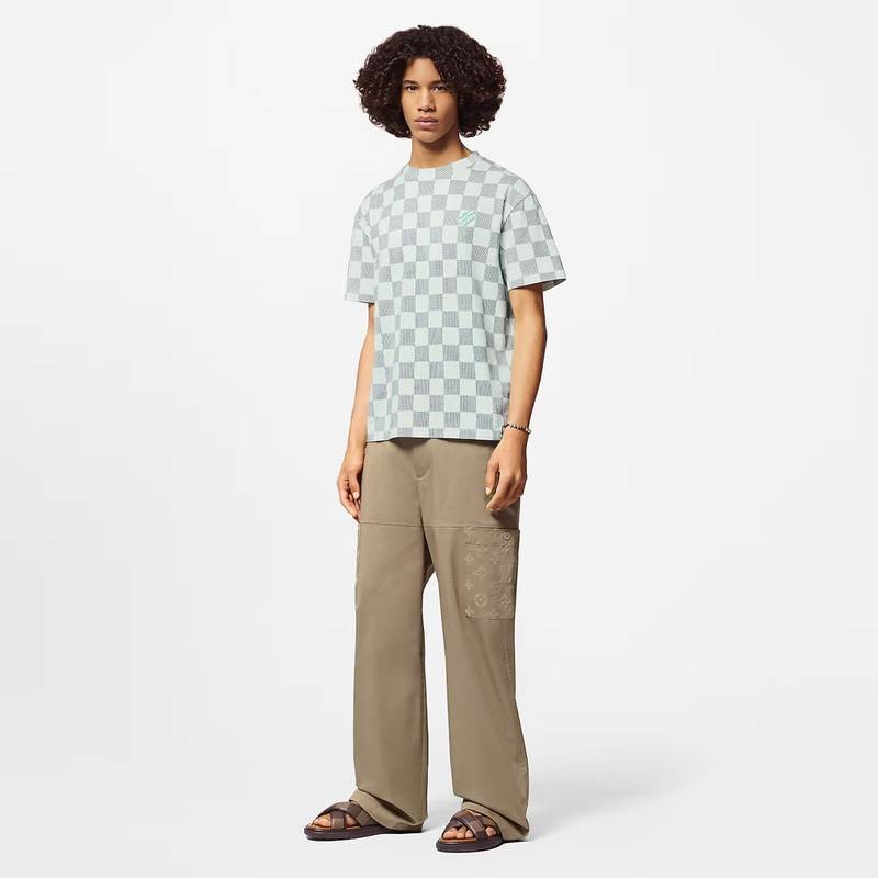LV Printed Short-Sleeved Cotton T-Shirt