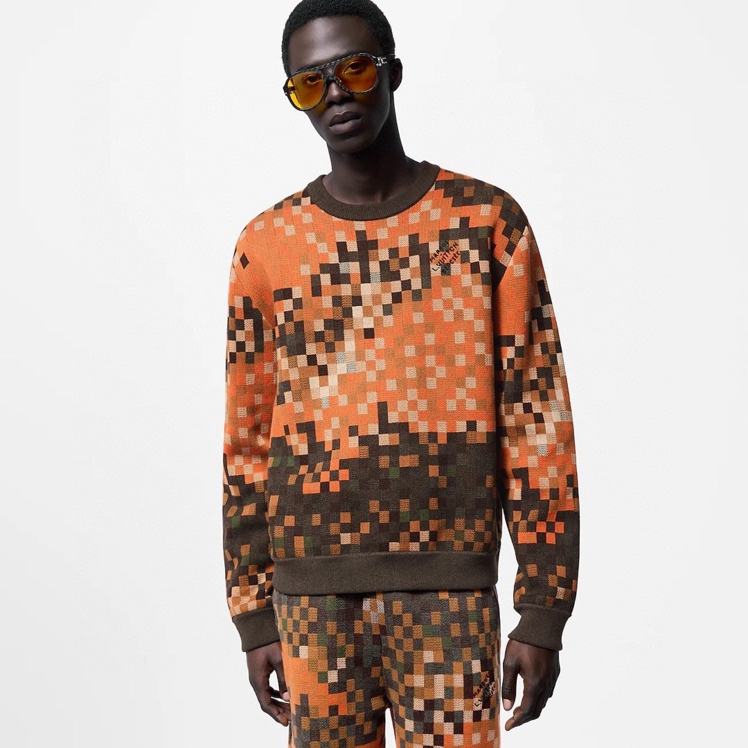 Jacquard Cotton Pullover