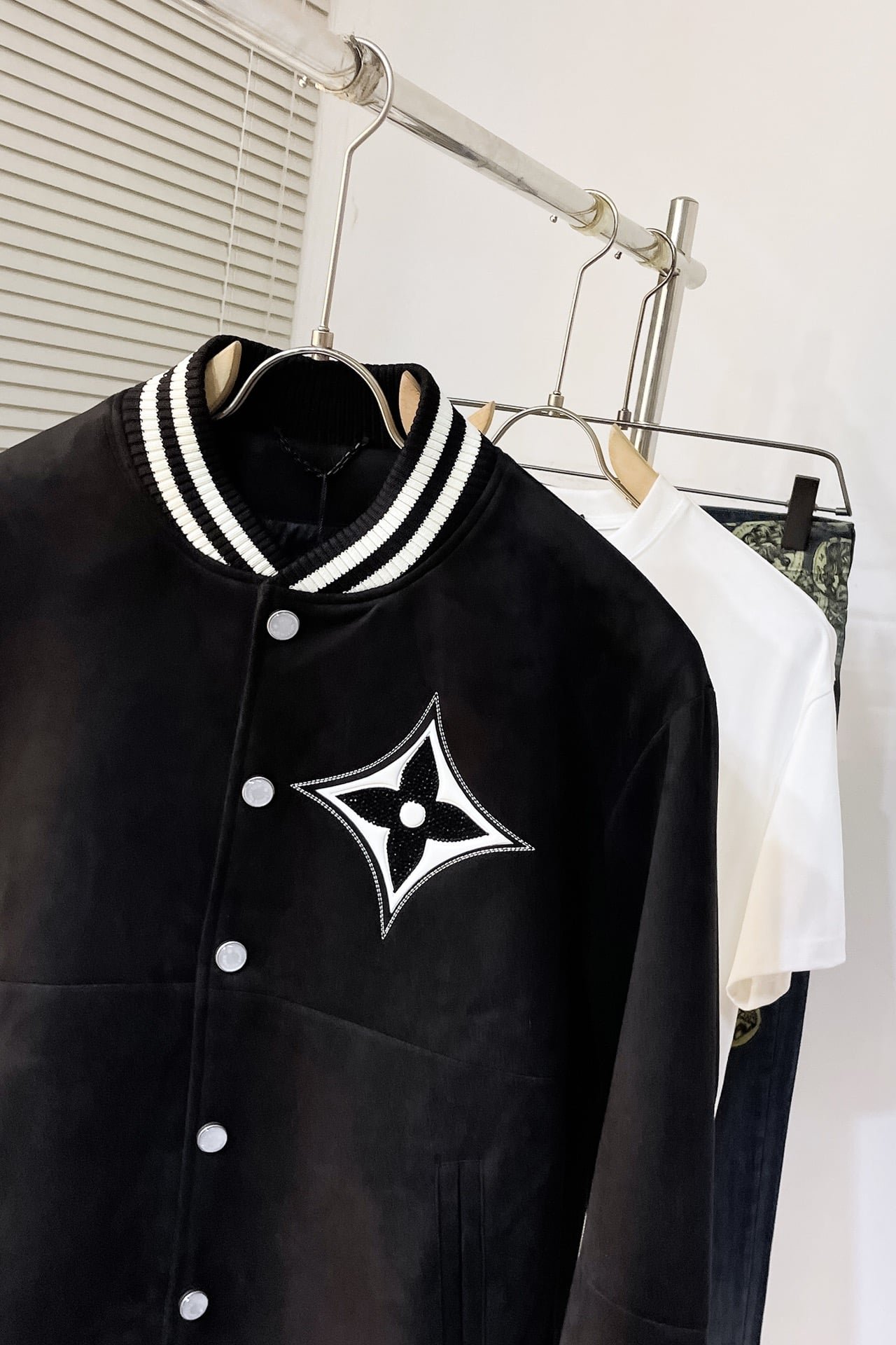 Embellished Lambskin Bomber Blouson
