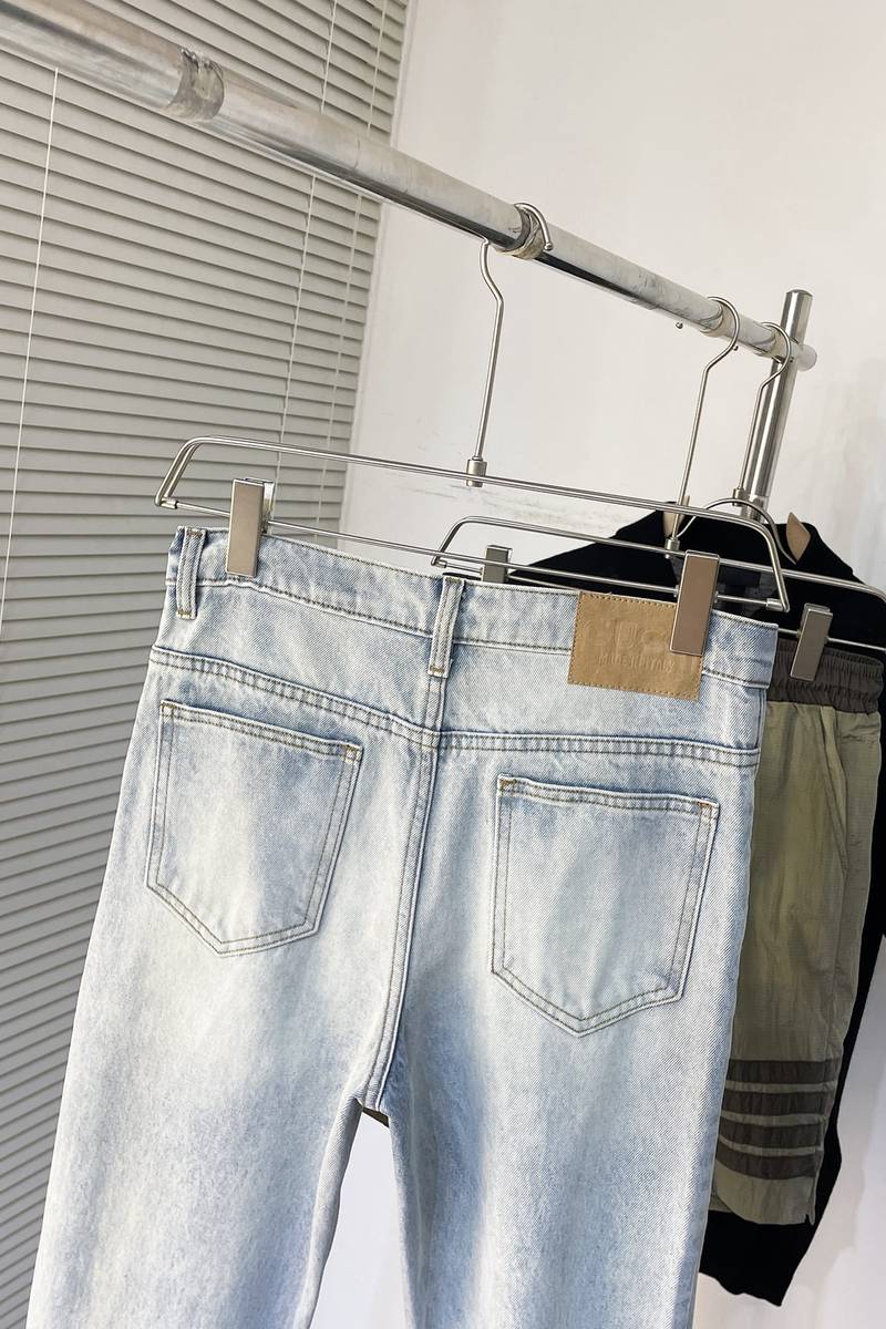 Gucci washed denim pant with gg turn ups