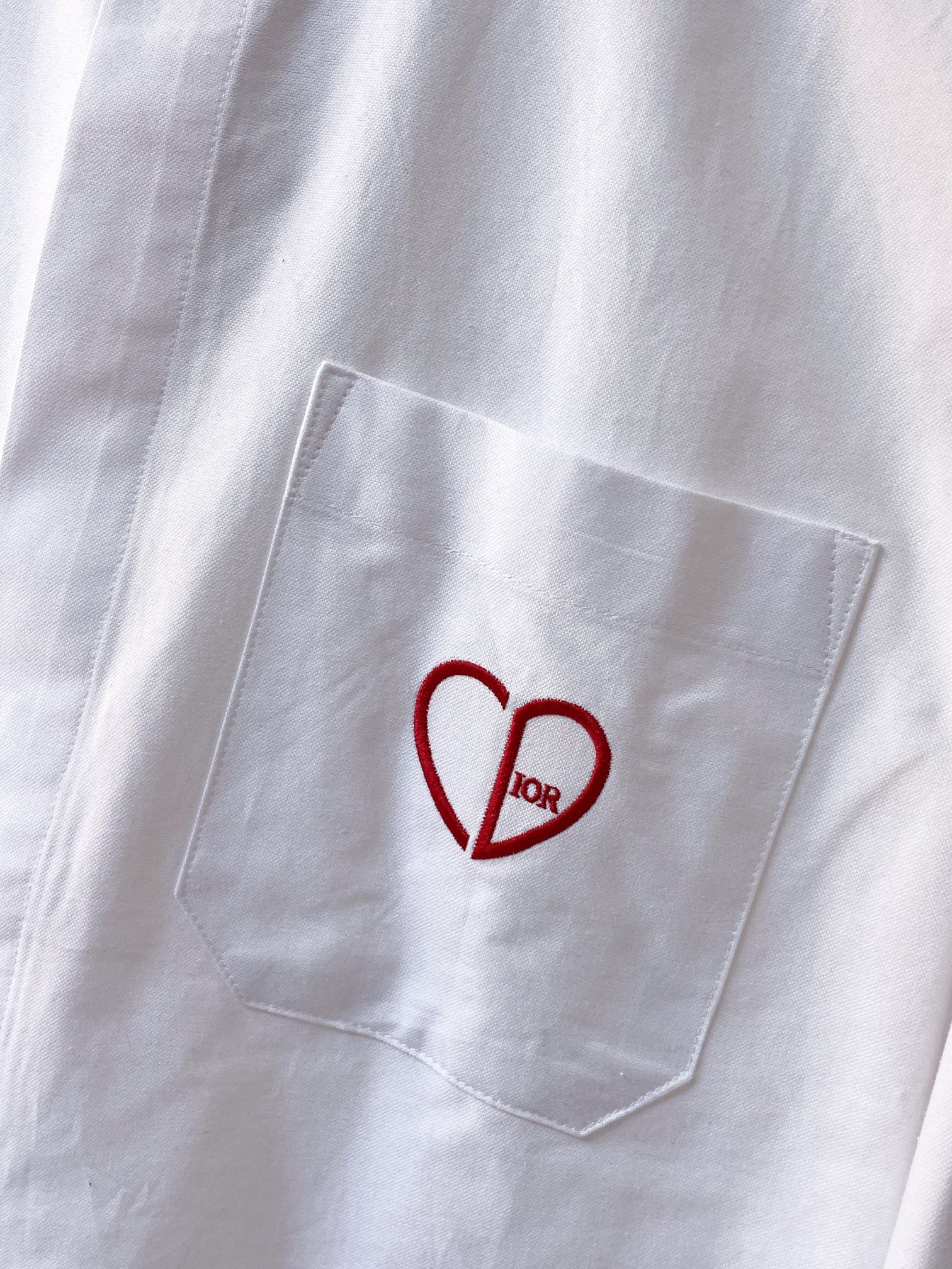 CD Heart Embroidered Shirt