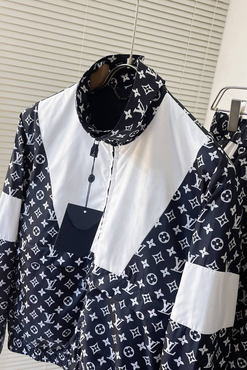 LV Monogram Printed Technical Track Top+Pants
