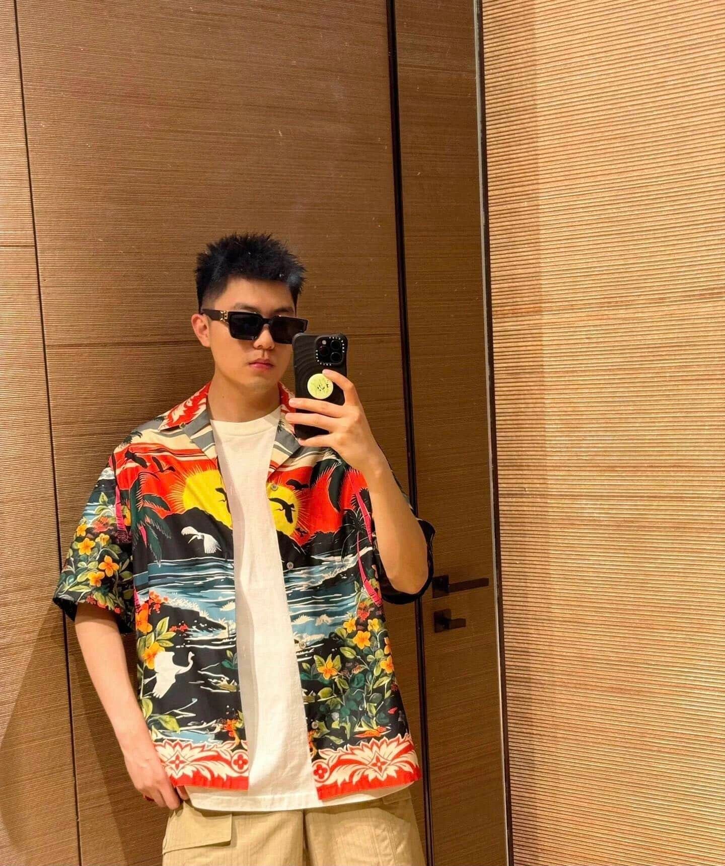 LV Printed Short-Sleeved Cotton Shirt