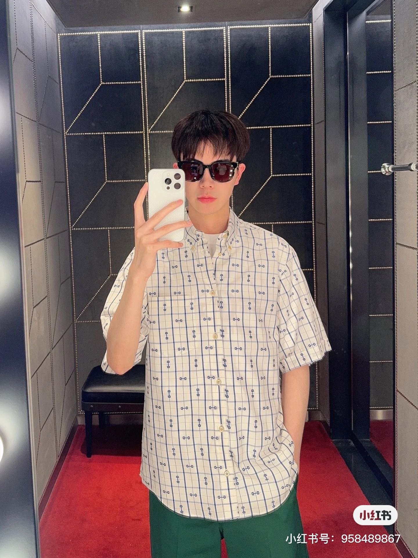 Gucci horsebit print cotton shirt