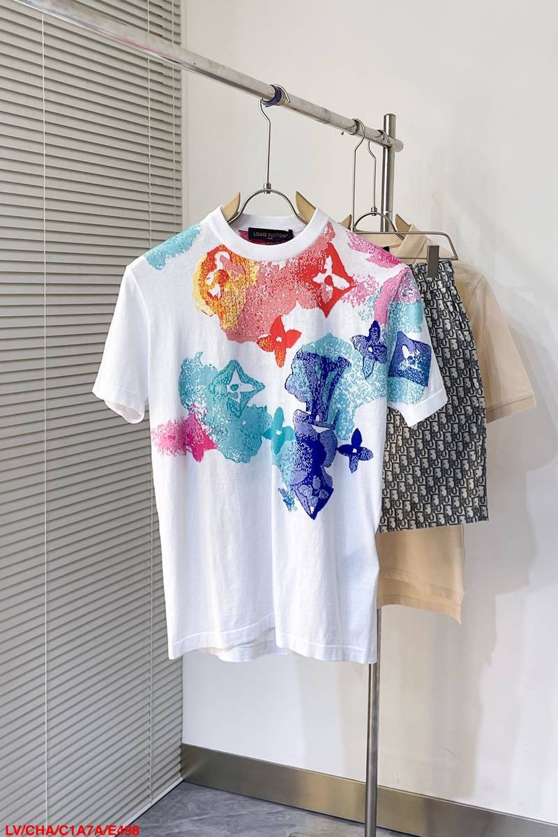 LV Jacquard Knit Short Sleeve T-Shirt