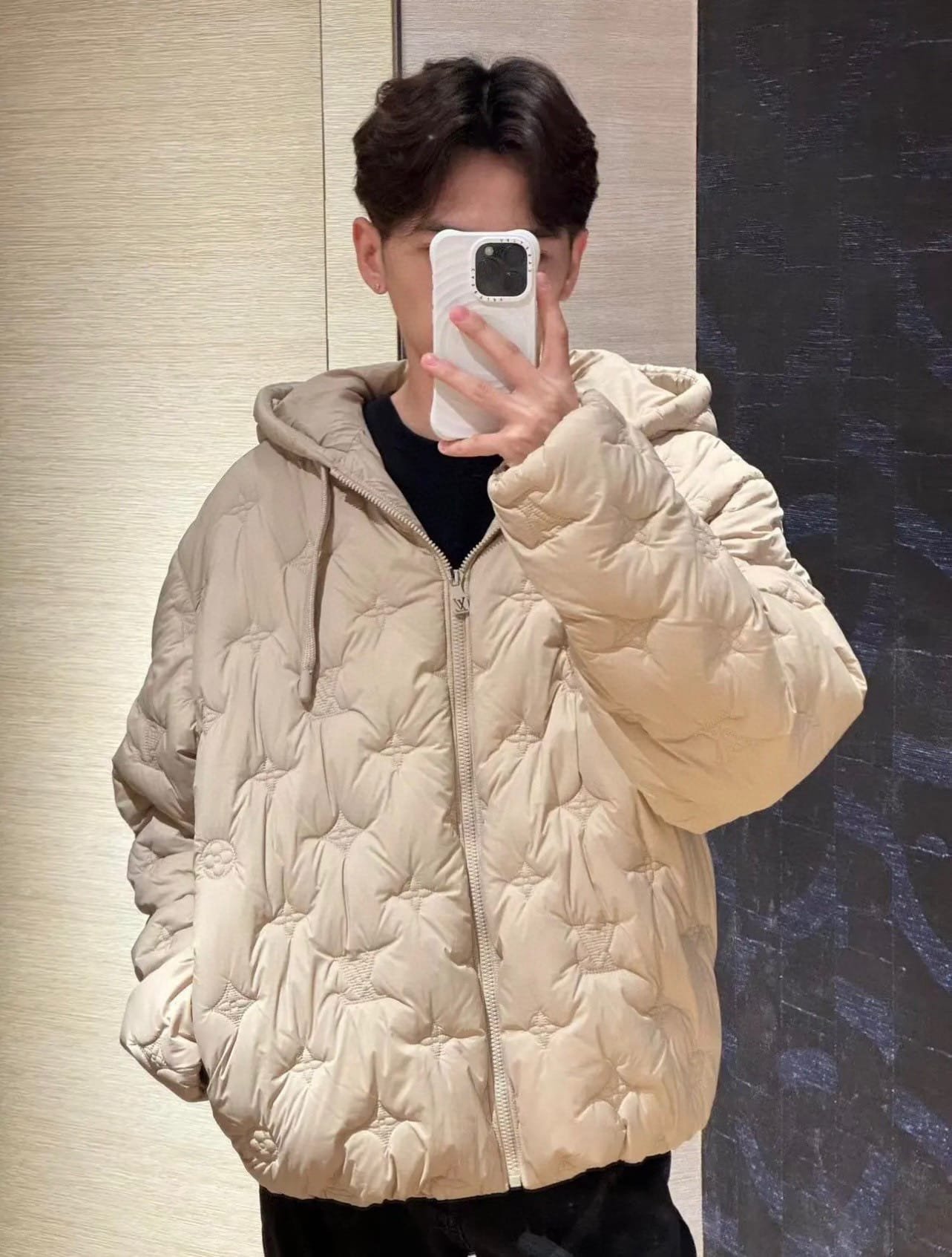 Monogram Quilted Nylon Hooded Blouson