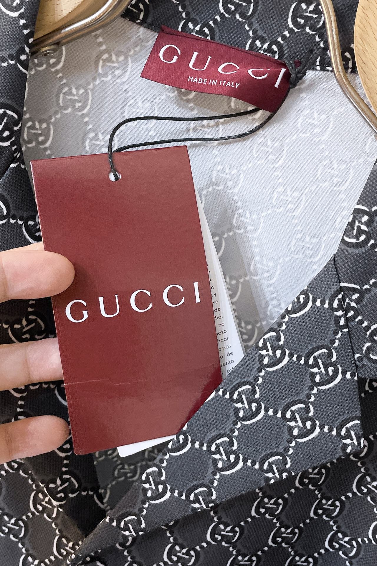 Gucci Silk shirt with GG Shadow+ Shorts