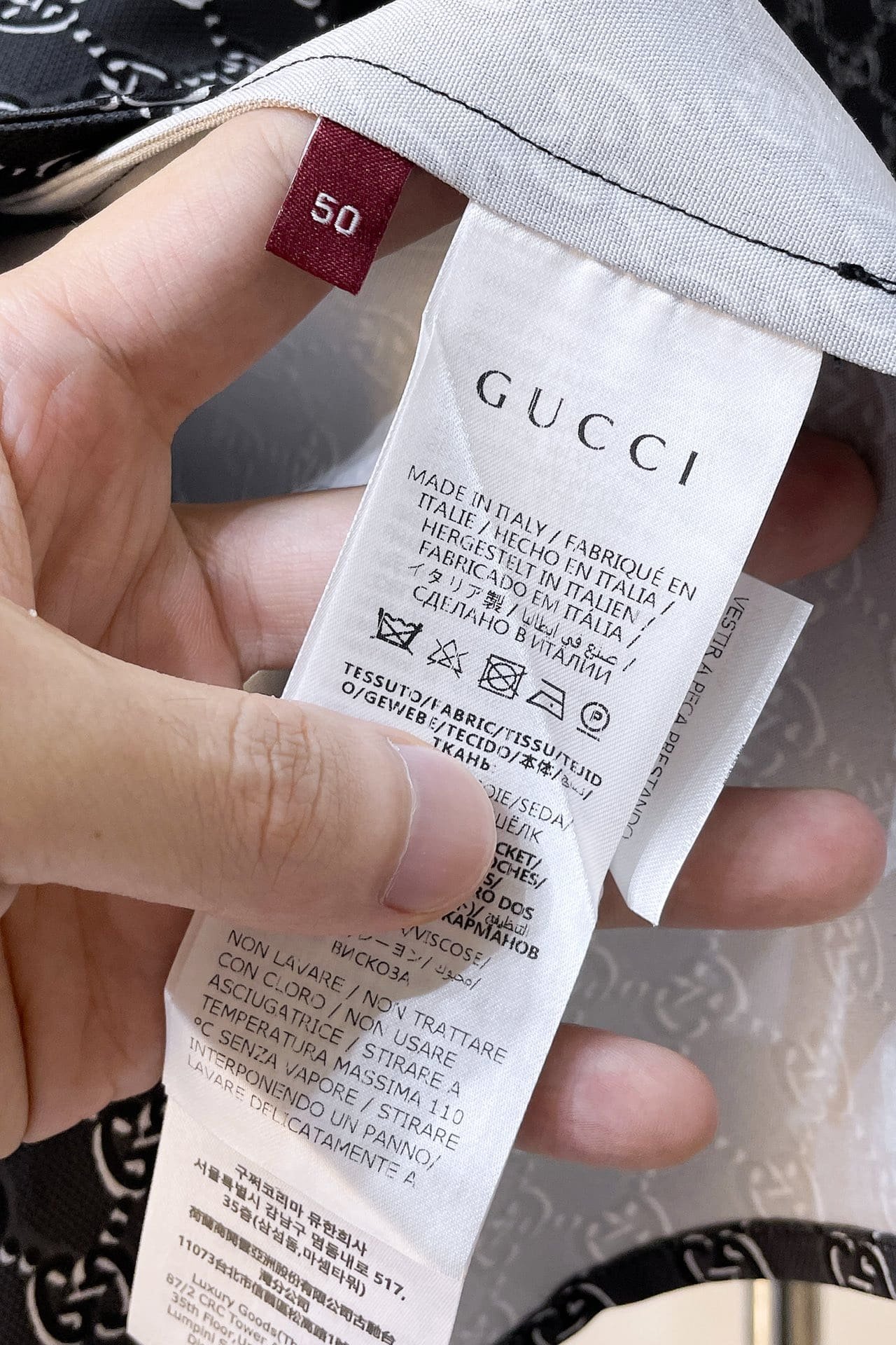 Gucci Silk shirt with GG Shadow+ Shorts