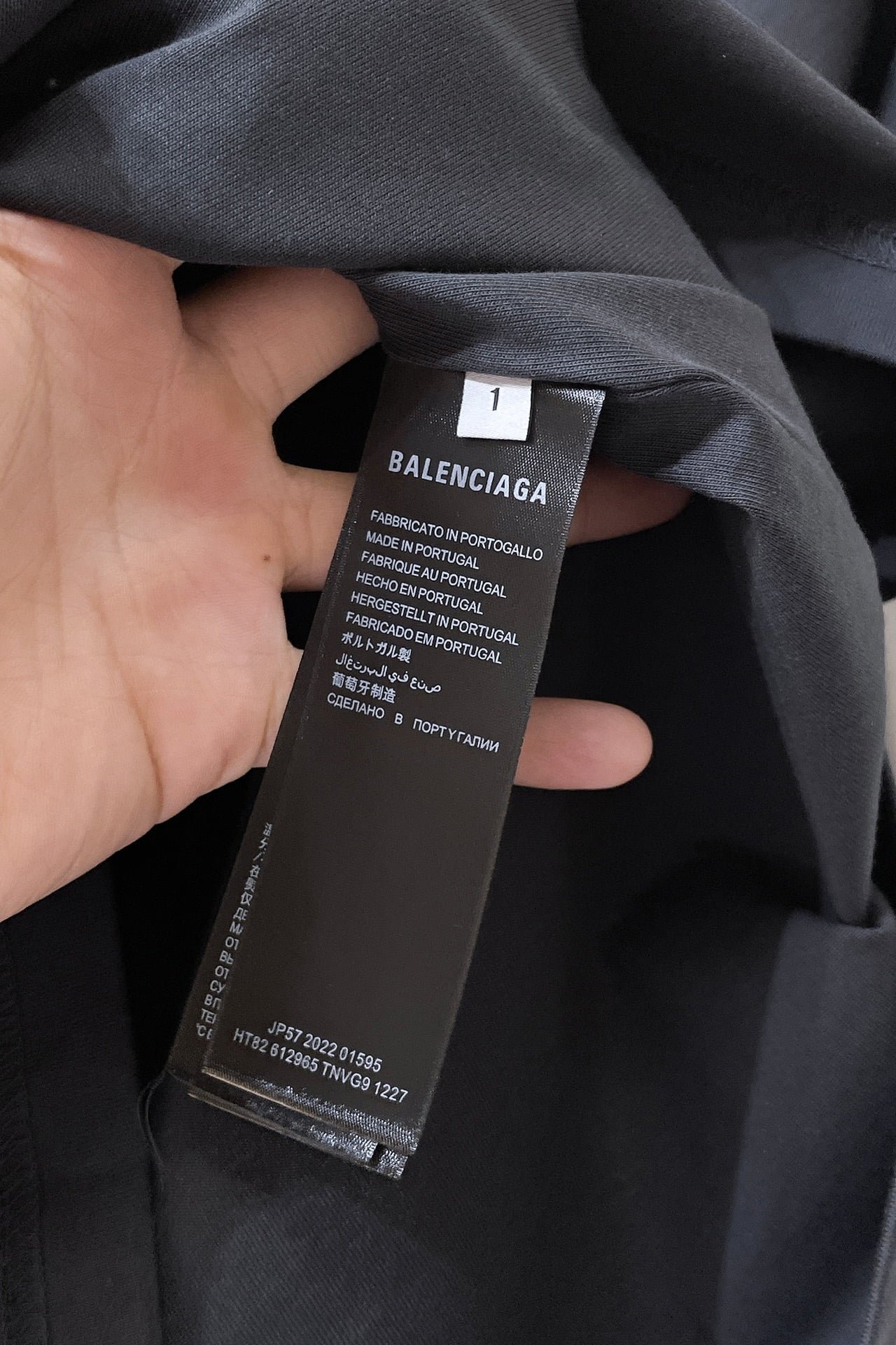 Balenciaga Text Block Inside-Out T-Shirt Oversized