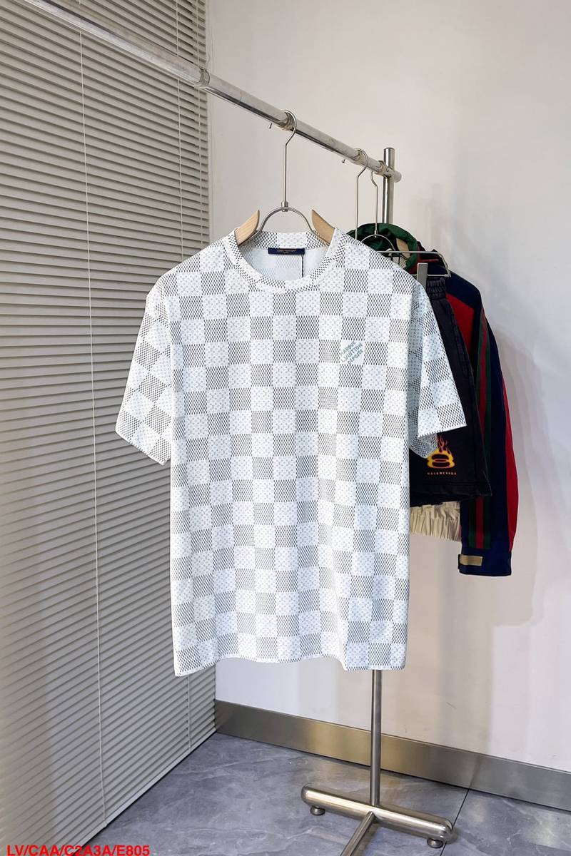 LV Printed Short-Sleeved Cotton T-Shirt
