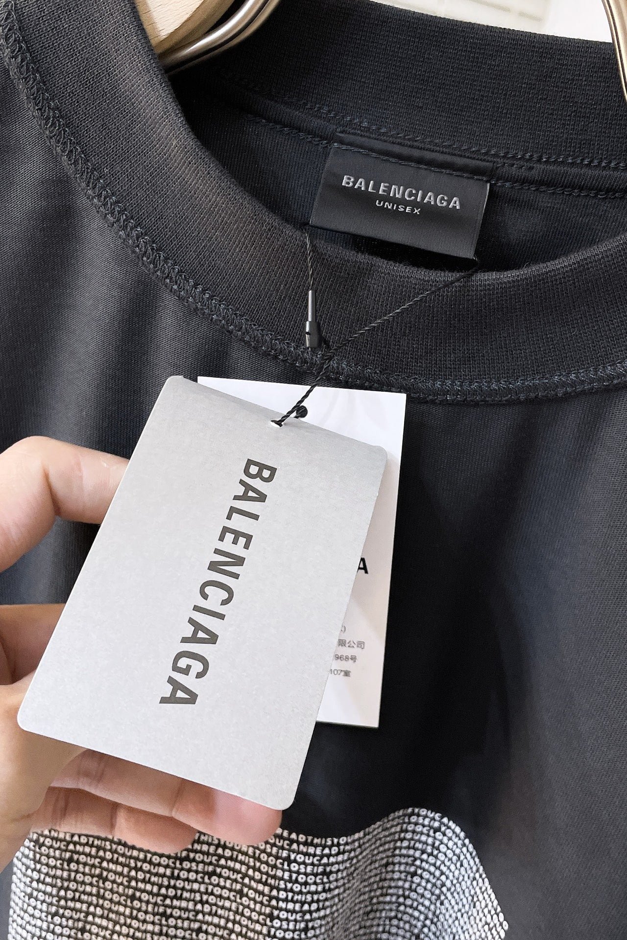 Balenciaga Text Block Inside-Out T-Shirt Oversized