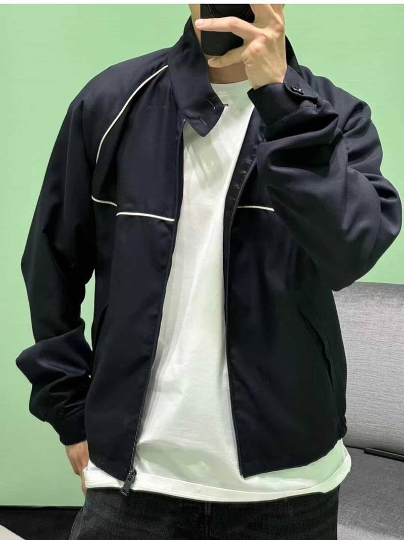 Wool and silk blouson jacket