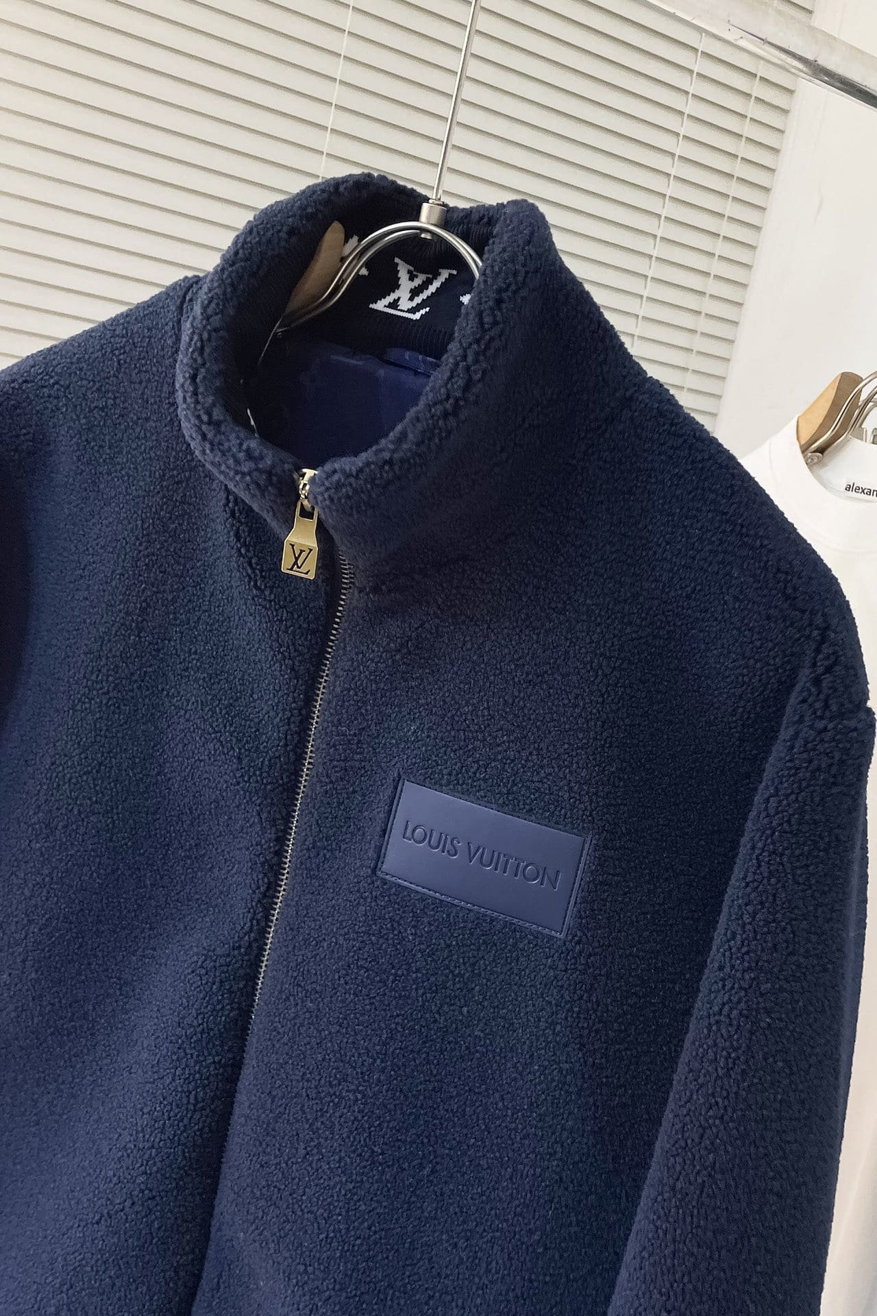 Leather Patch Fleece Blouson