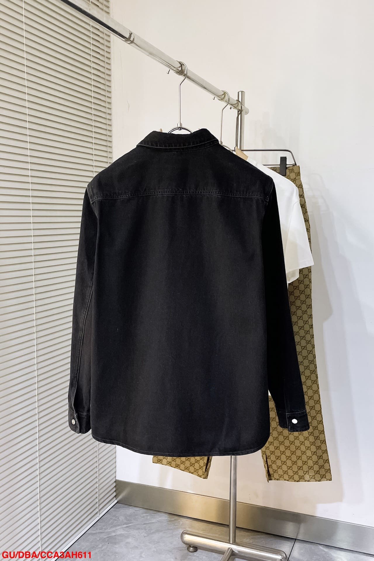 Denim shirt with Gucci embroidery