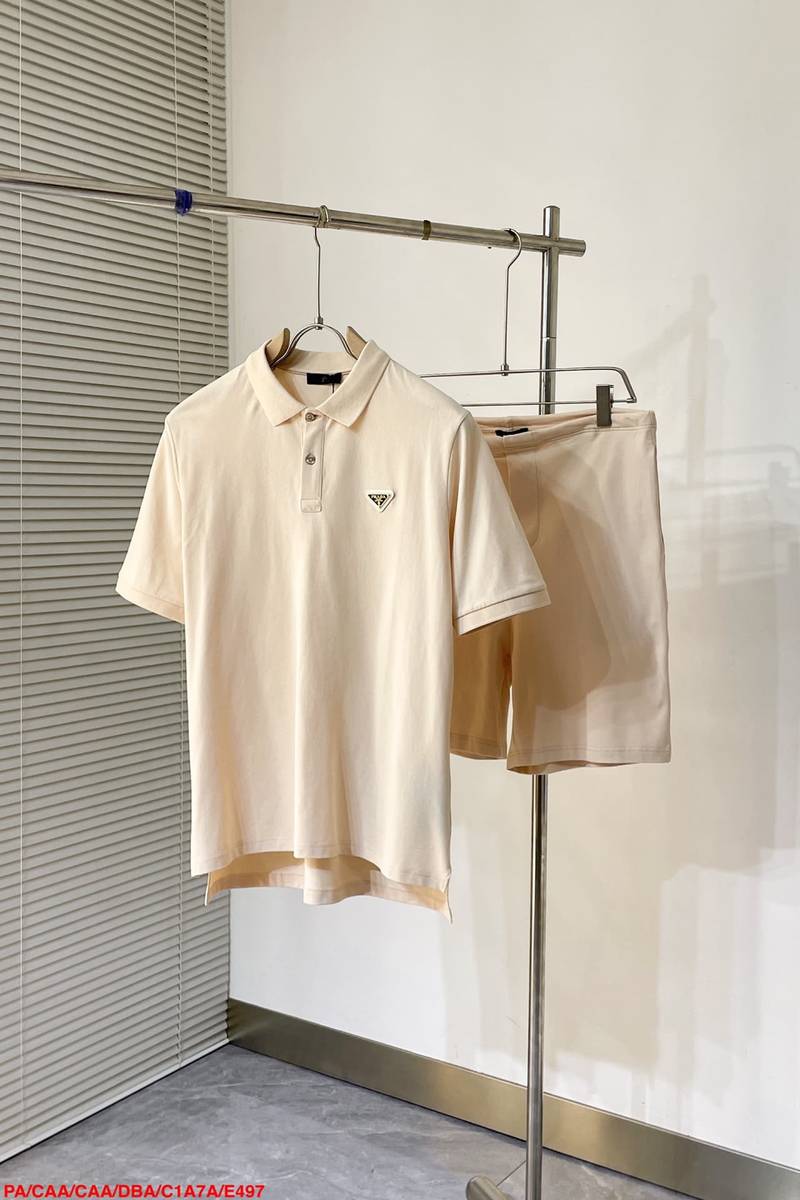 Prada Cotton polo shirt+shorts