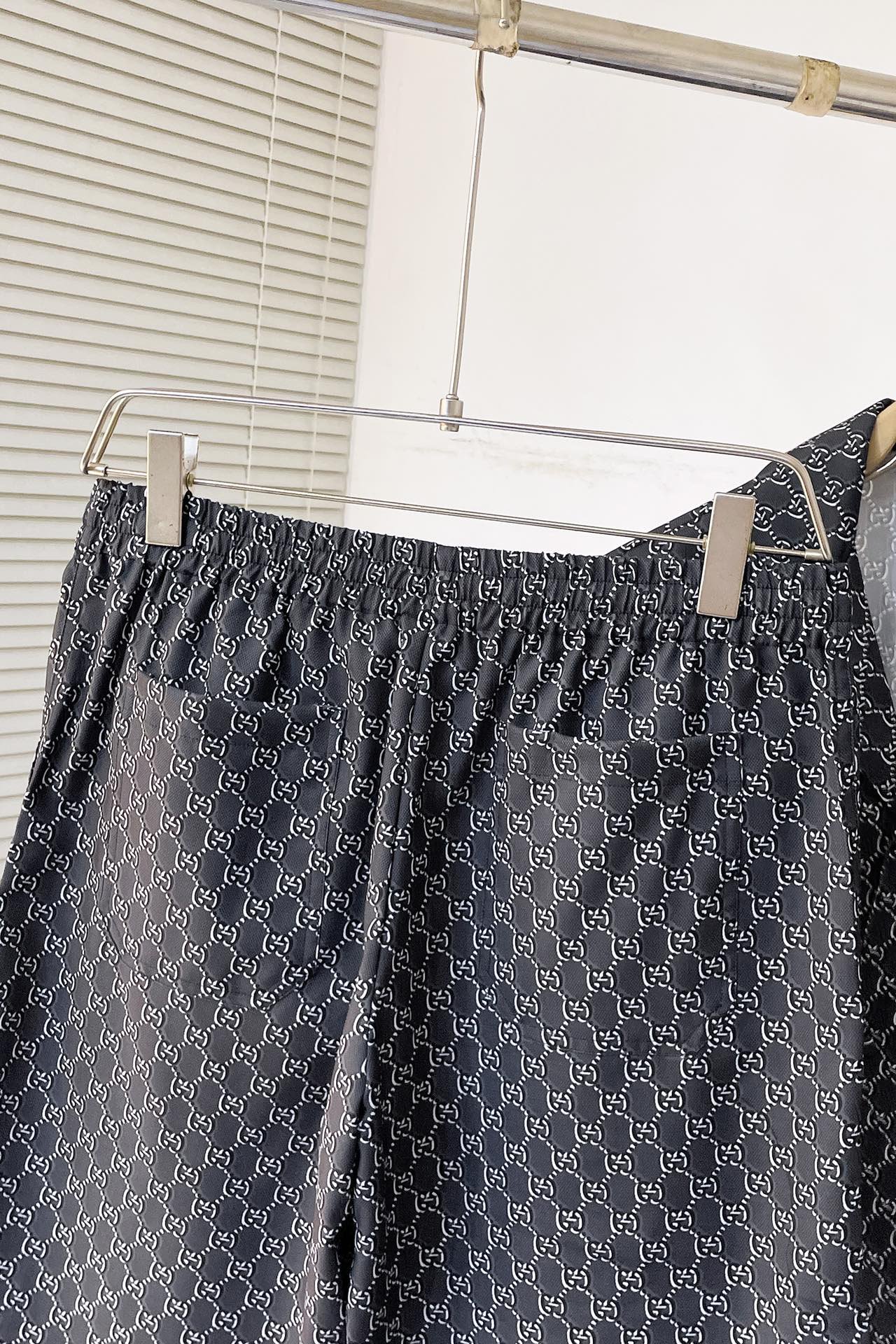 Gucci Silk shirt with GG Shadow+ Shorts