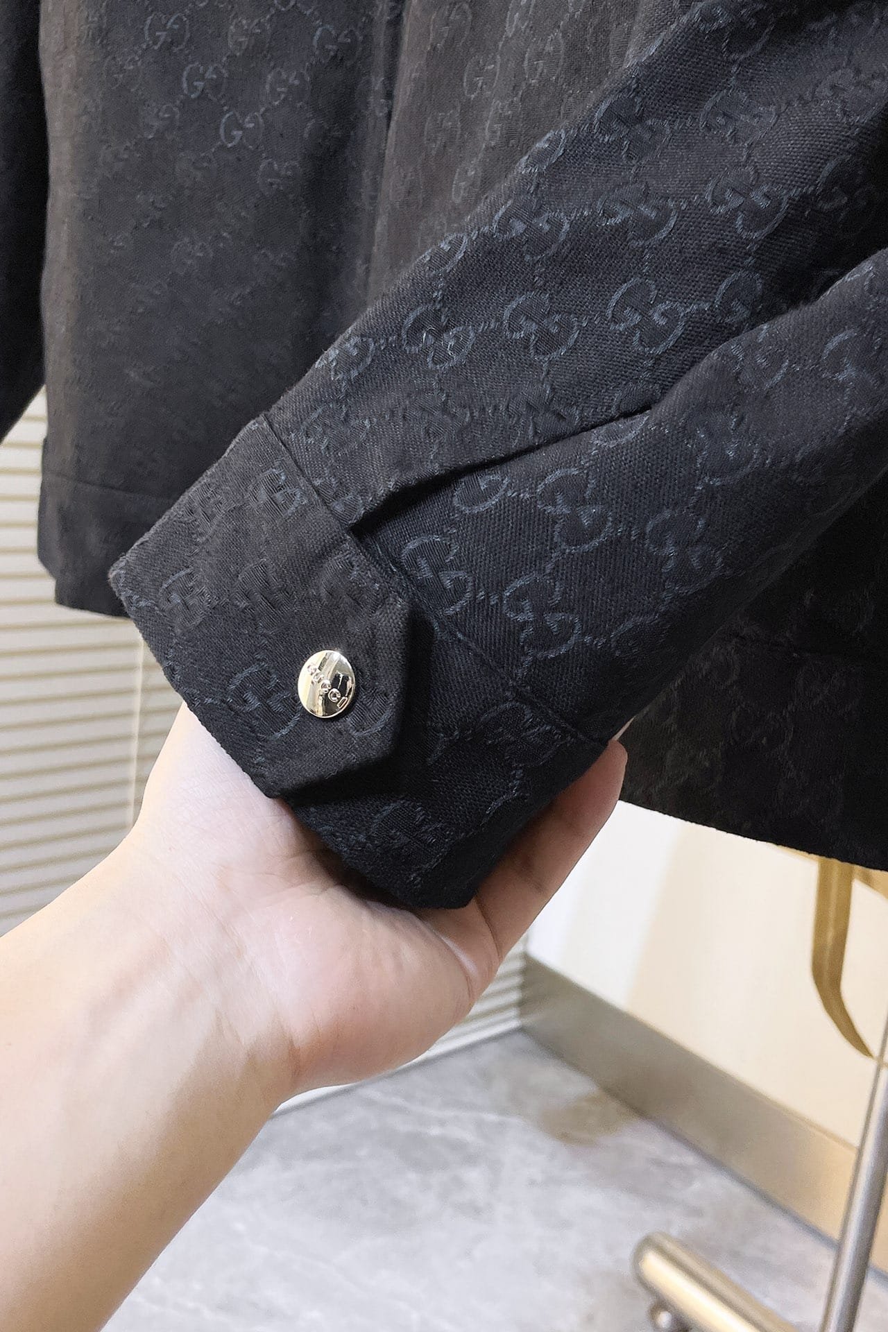 Reversible GG jacket