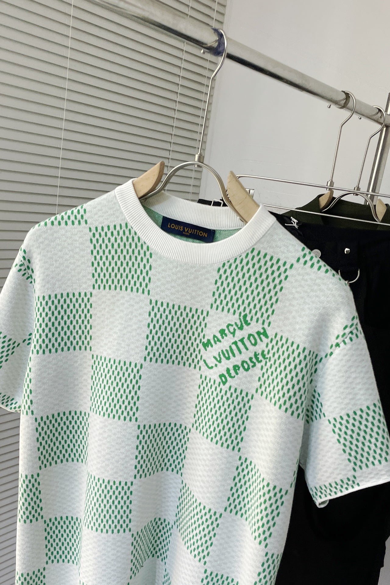 LV Damier Knitted Short-Sleeved Crewneck
