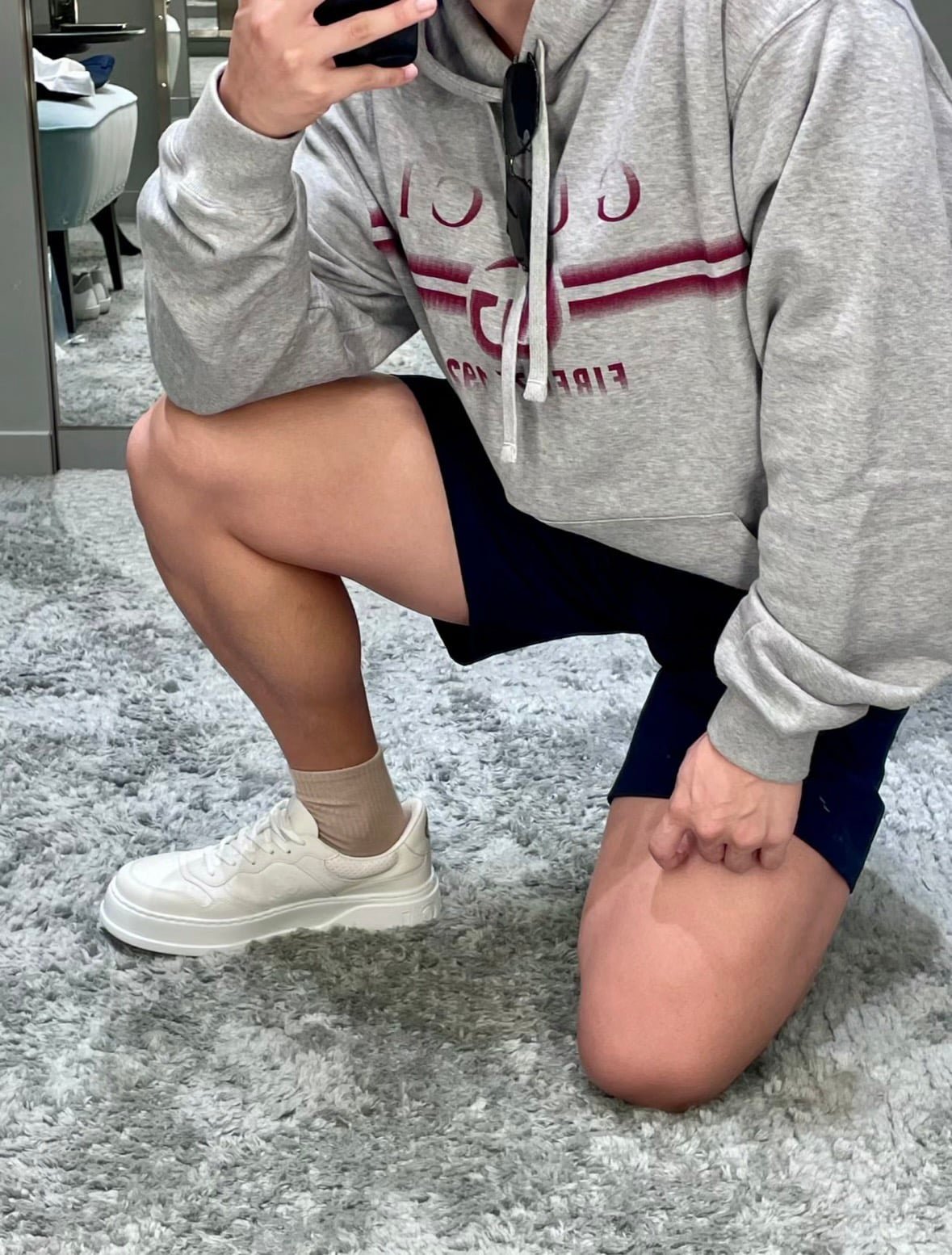 Gucci cotton jersey hooded sweatshirt