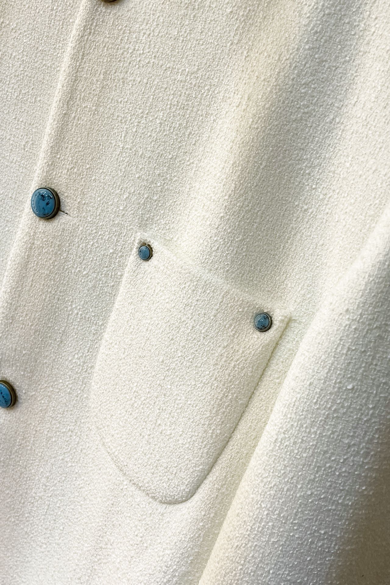 Chic Collarless Baby Llama And Wool-Blend Jacket