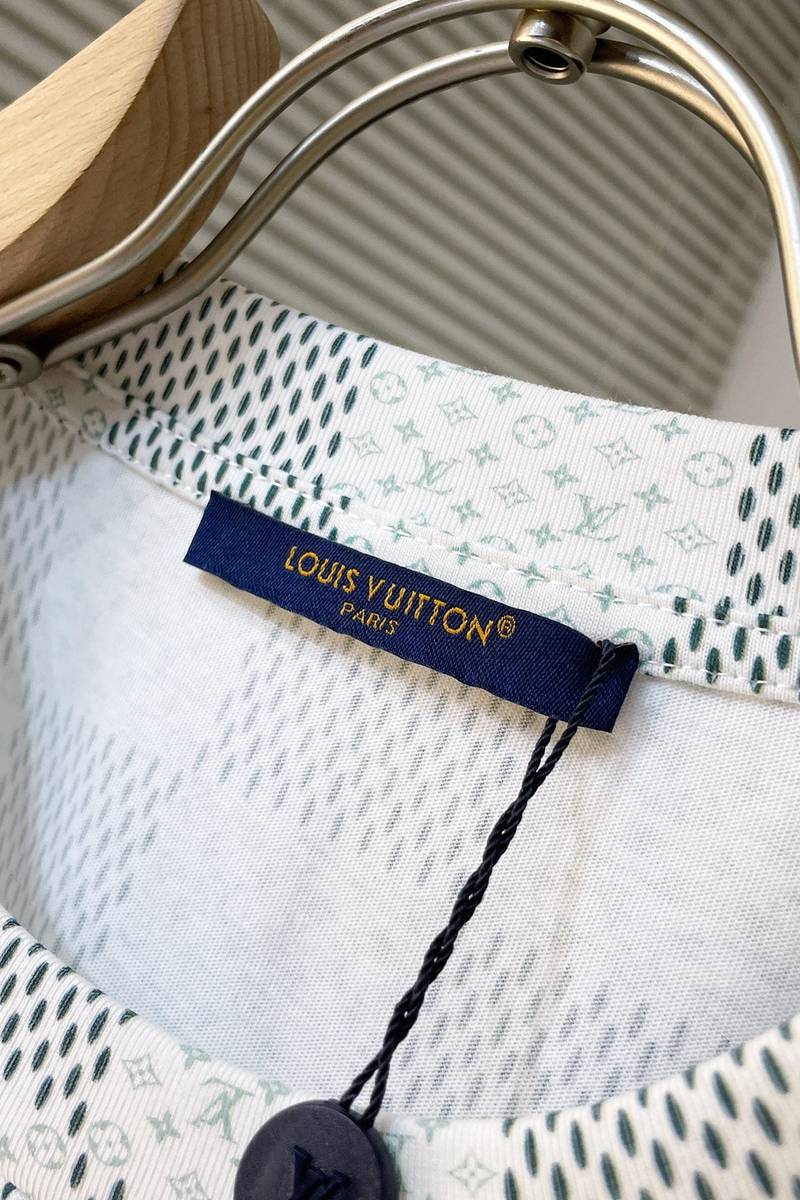 LV Printed Short-Sleeved Cotton T-Shirt