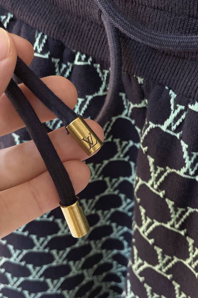 LV Double Face Cotton Jersey Bomber+Shorts