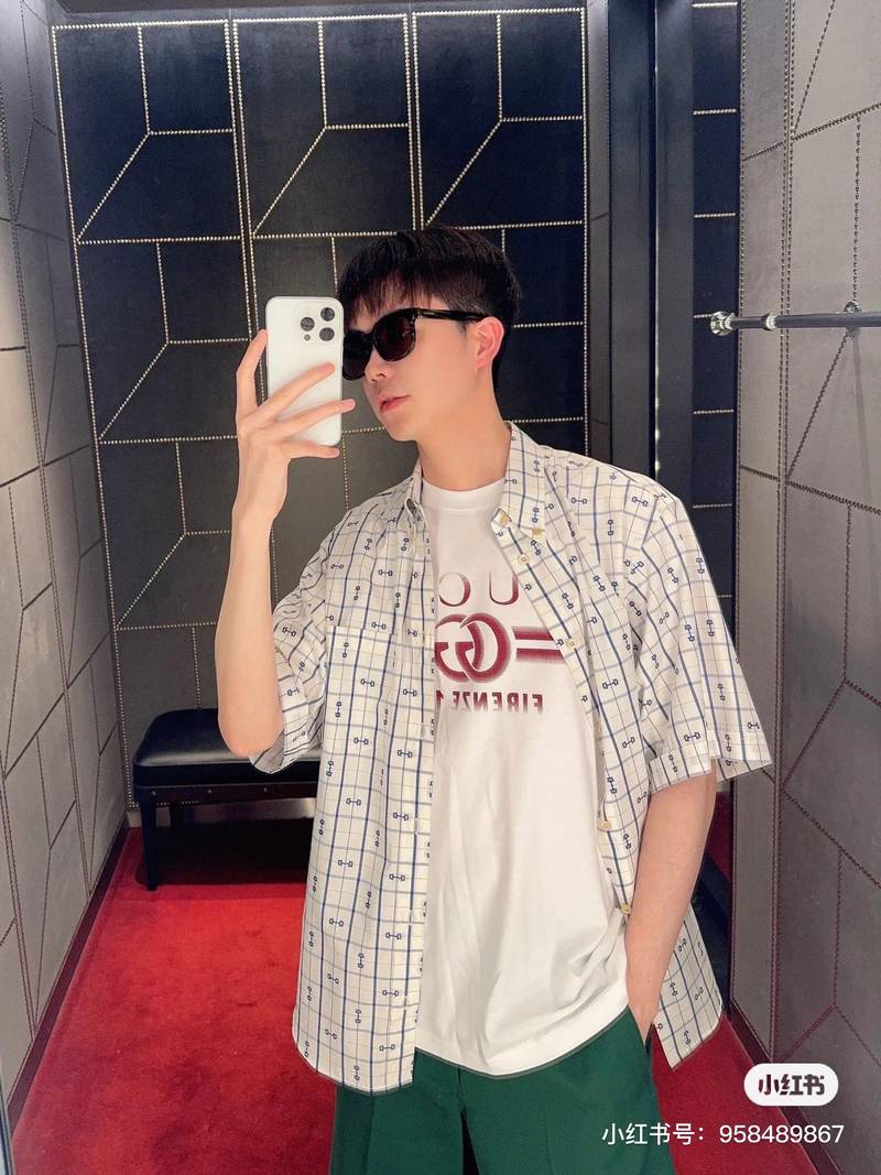 Gucci horsebit print cotton shirt