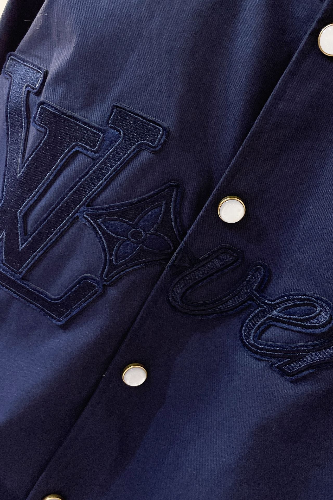 LV Embroidered Cotton Bomber