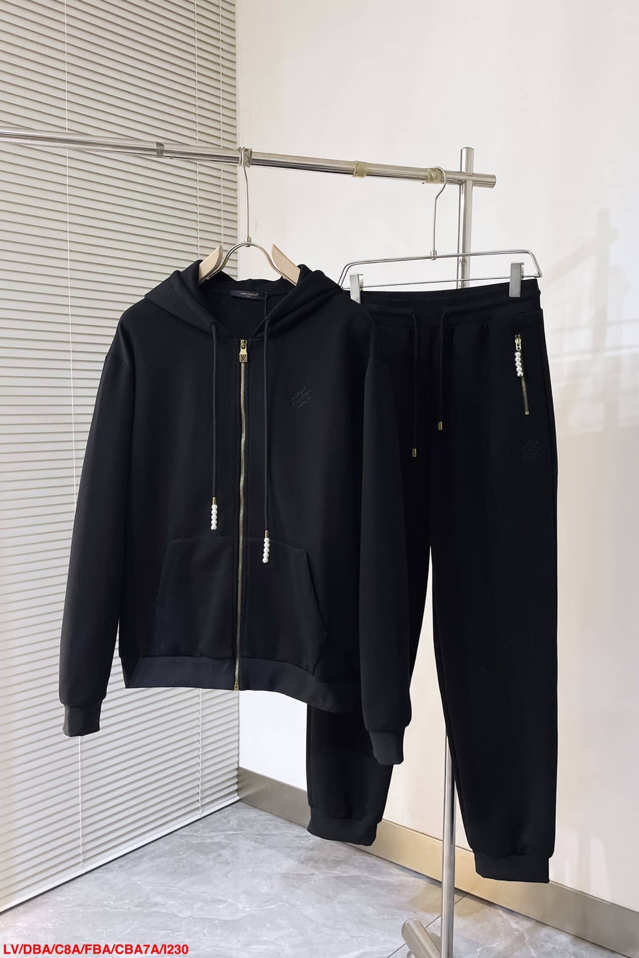 Embroidered Zipped Jersey Hoodie+pant