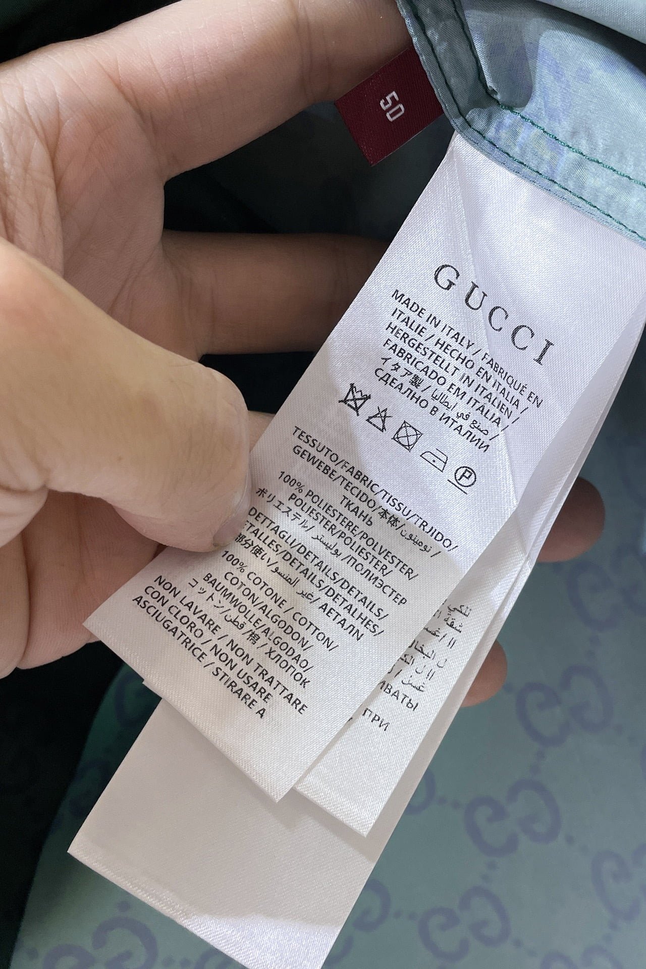 Gucci GG print silk shirt