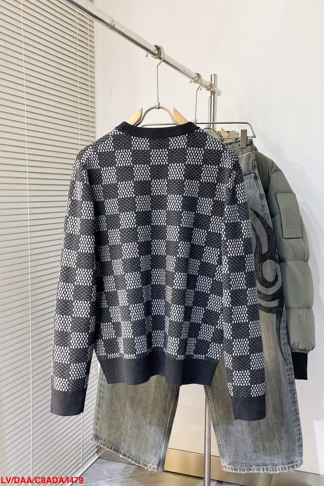 Damier Wool Crewneck