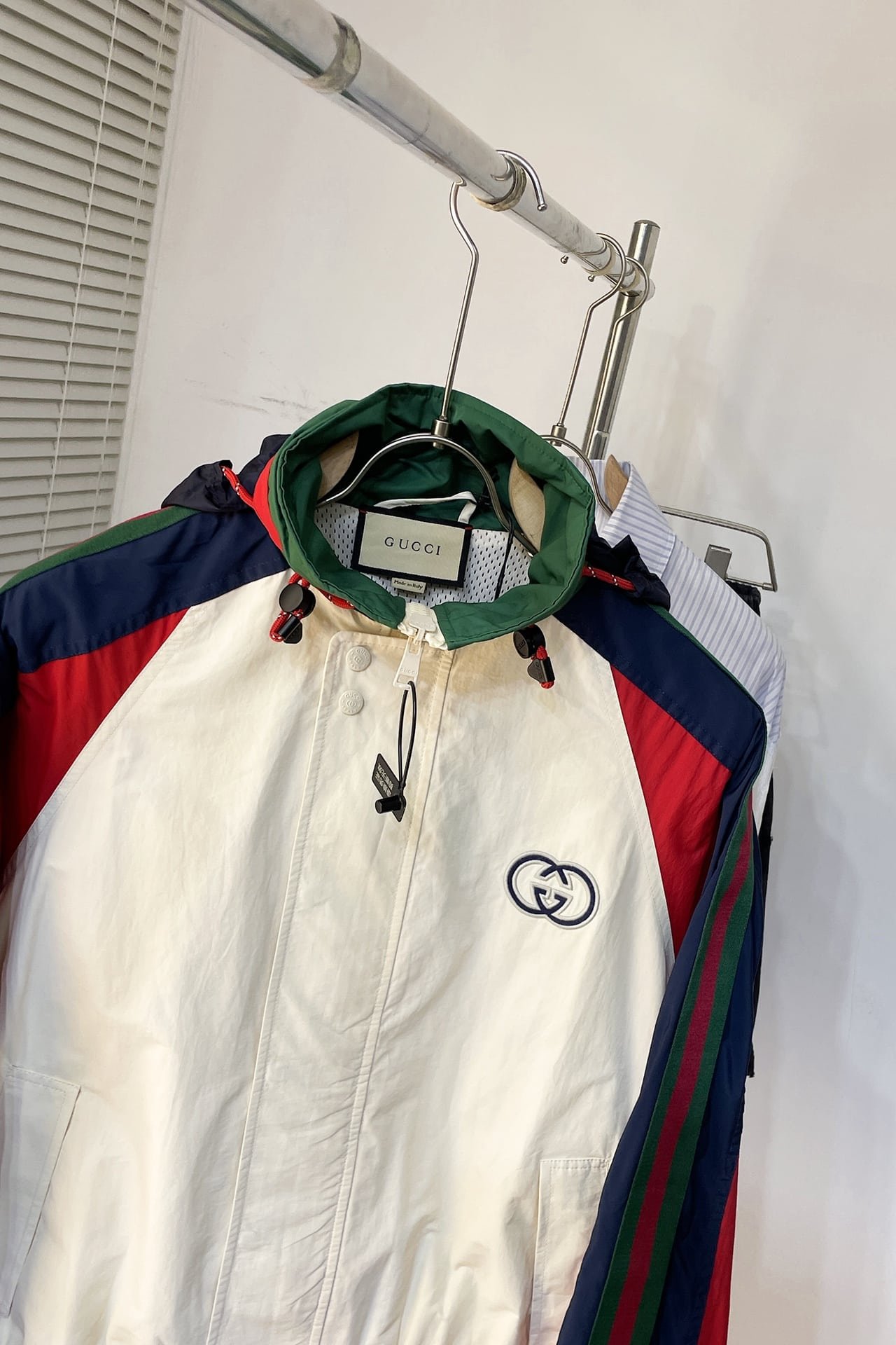 Gucci cotton nylon jacket with patch