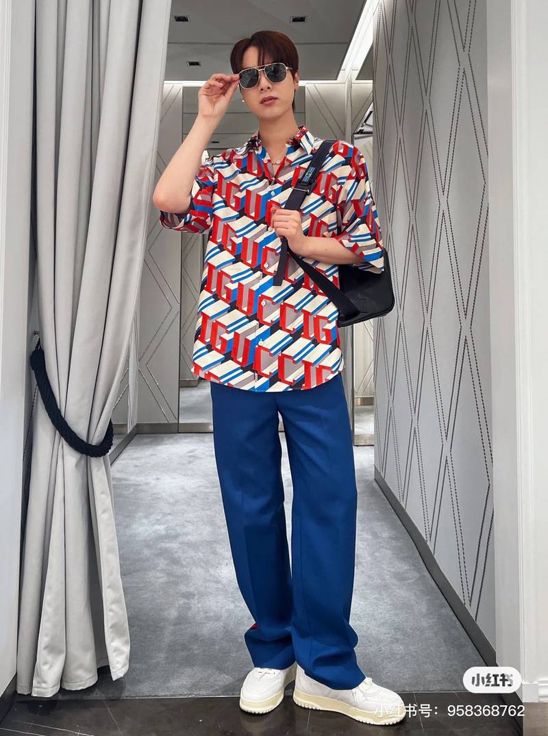 Gucci print shirt+shorts