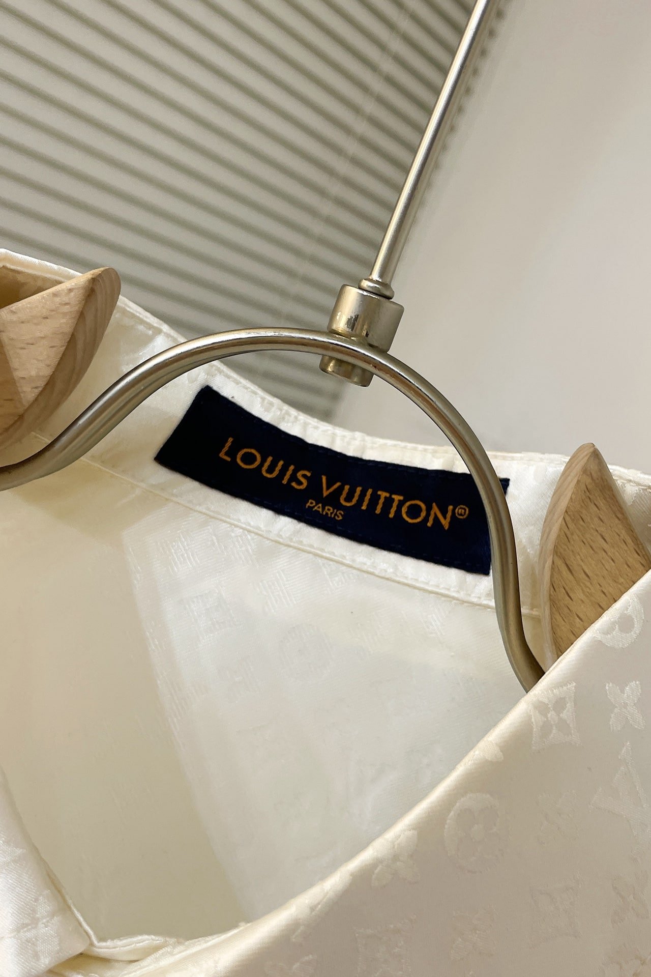 LV Monogram Long-Sleeved Silk Shirt