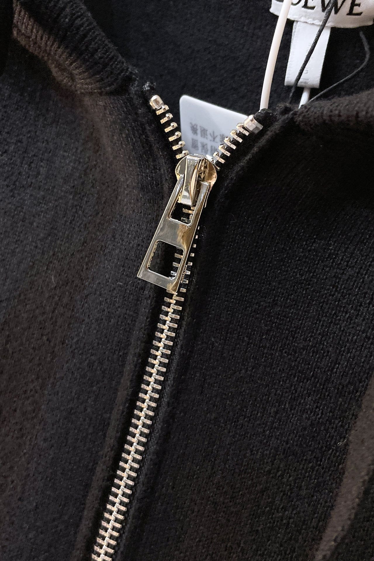 Anagram zip-up hoodie in wool