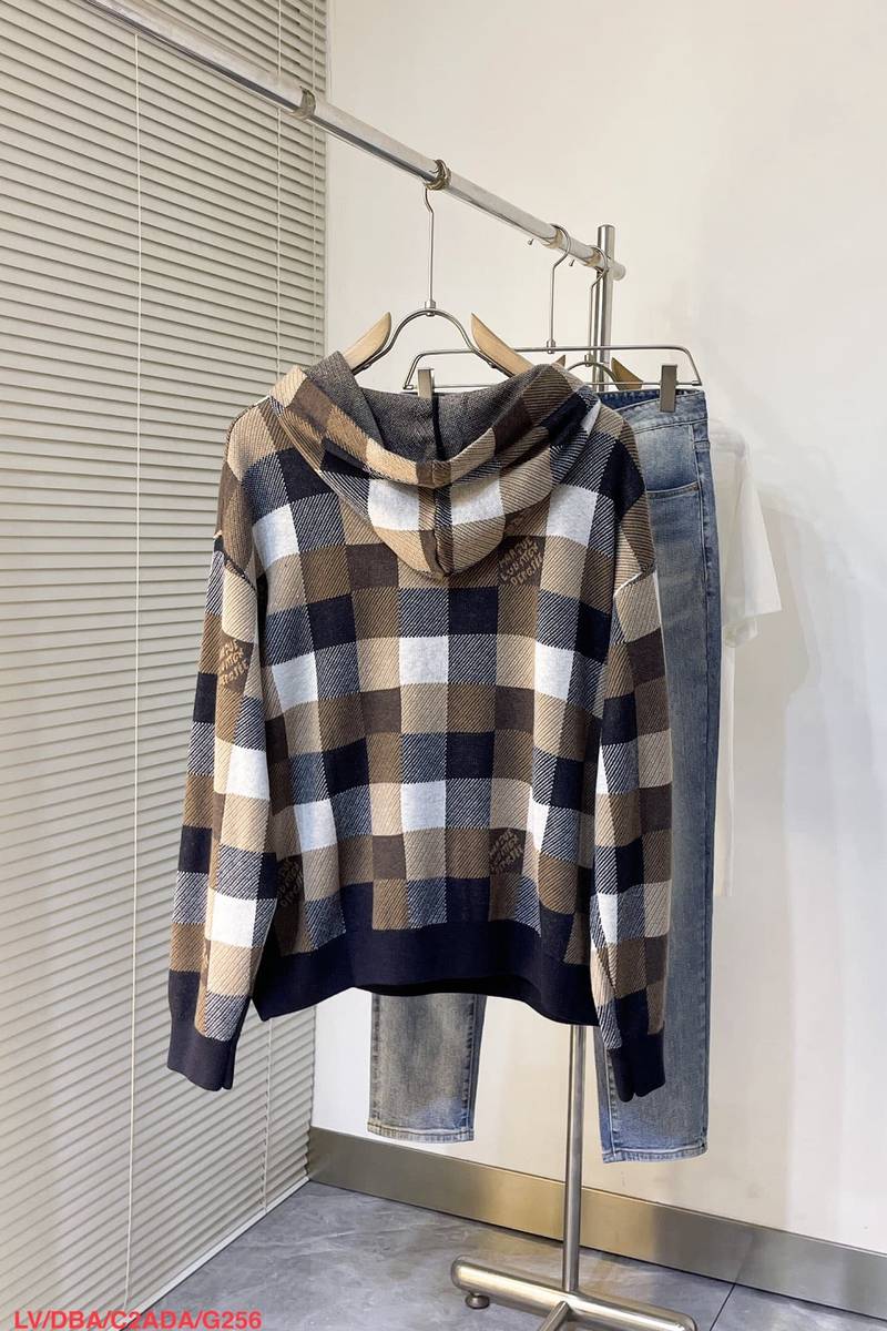 LV Damier Cashmere And Wool-Blend Hoodie