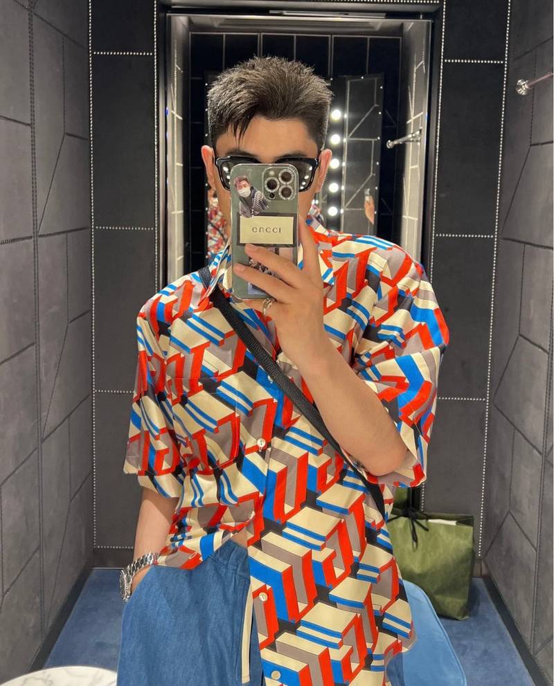 Gucci print shirt+shorts
