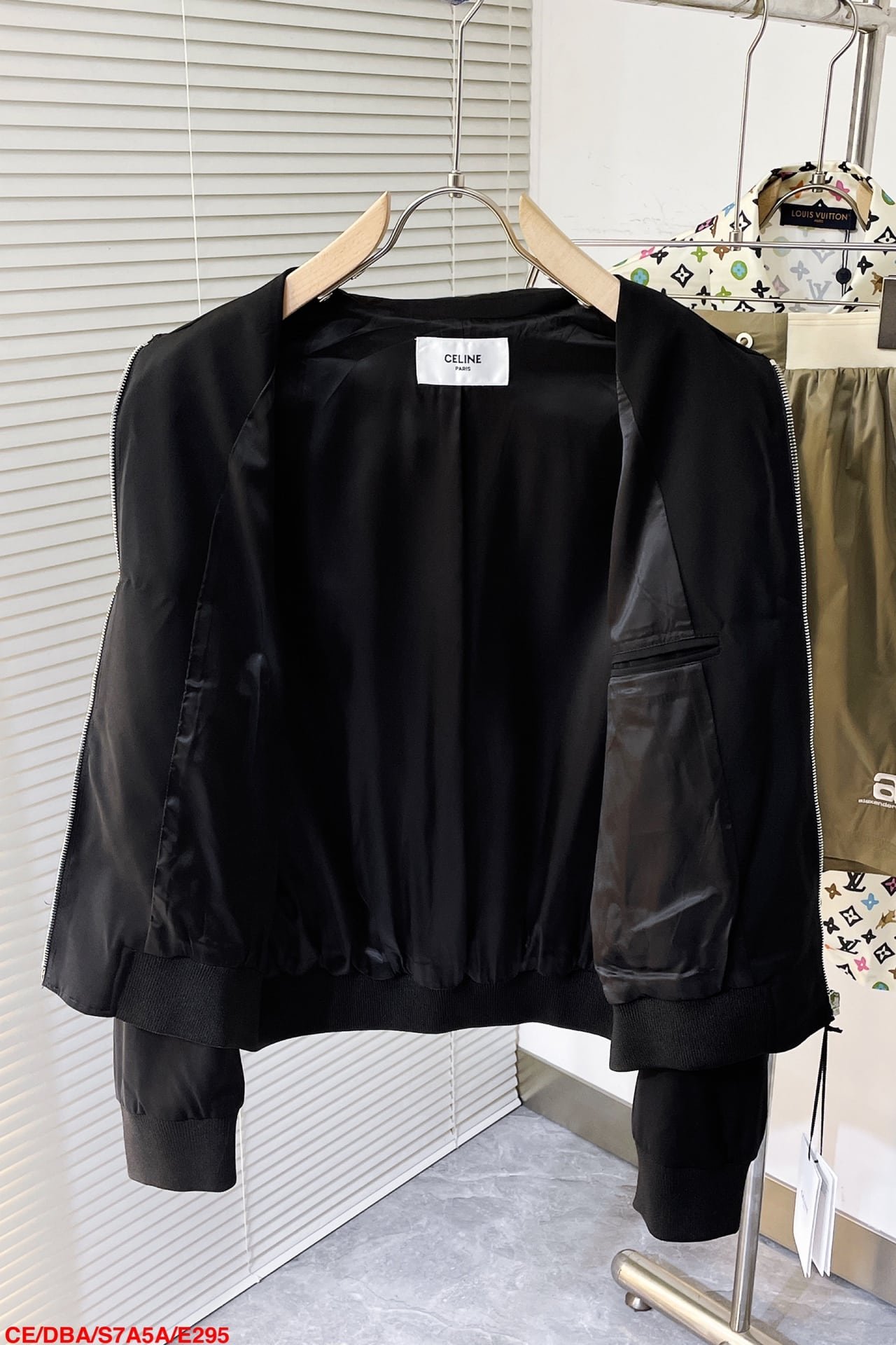 Celine triomphe blouson jacket in rayon twill