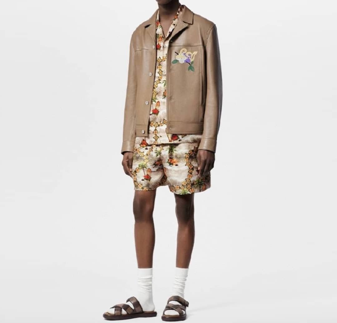 LV Embroidered Leather Blouson