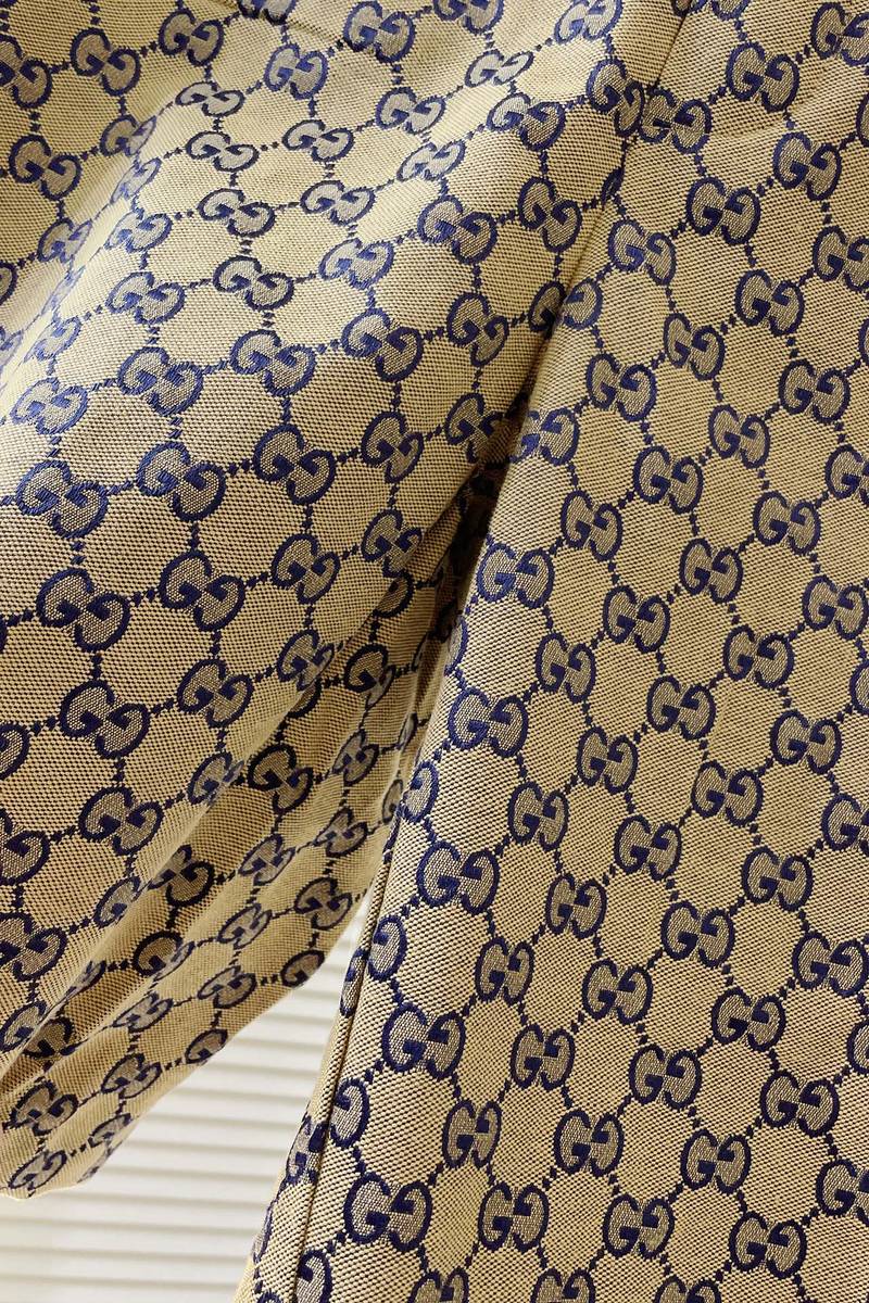 Gucci gg linen blend canvas shirt+gg supreme linen shorts