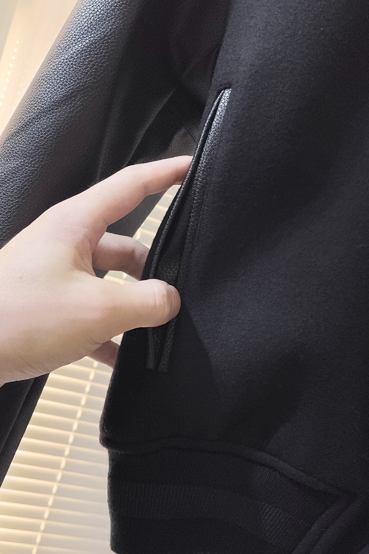 Varsity jacket in wool and leather with 4G detail