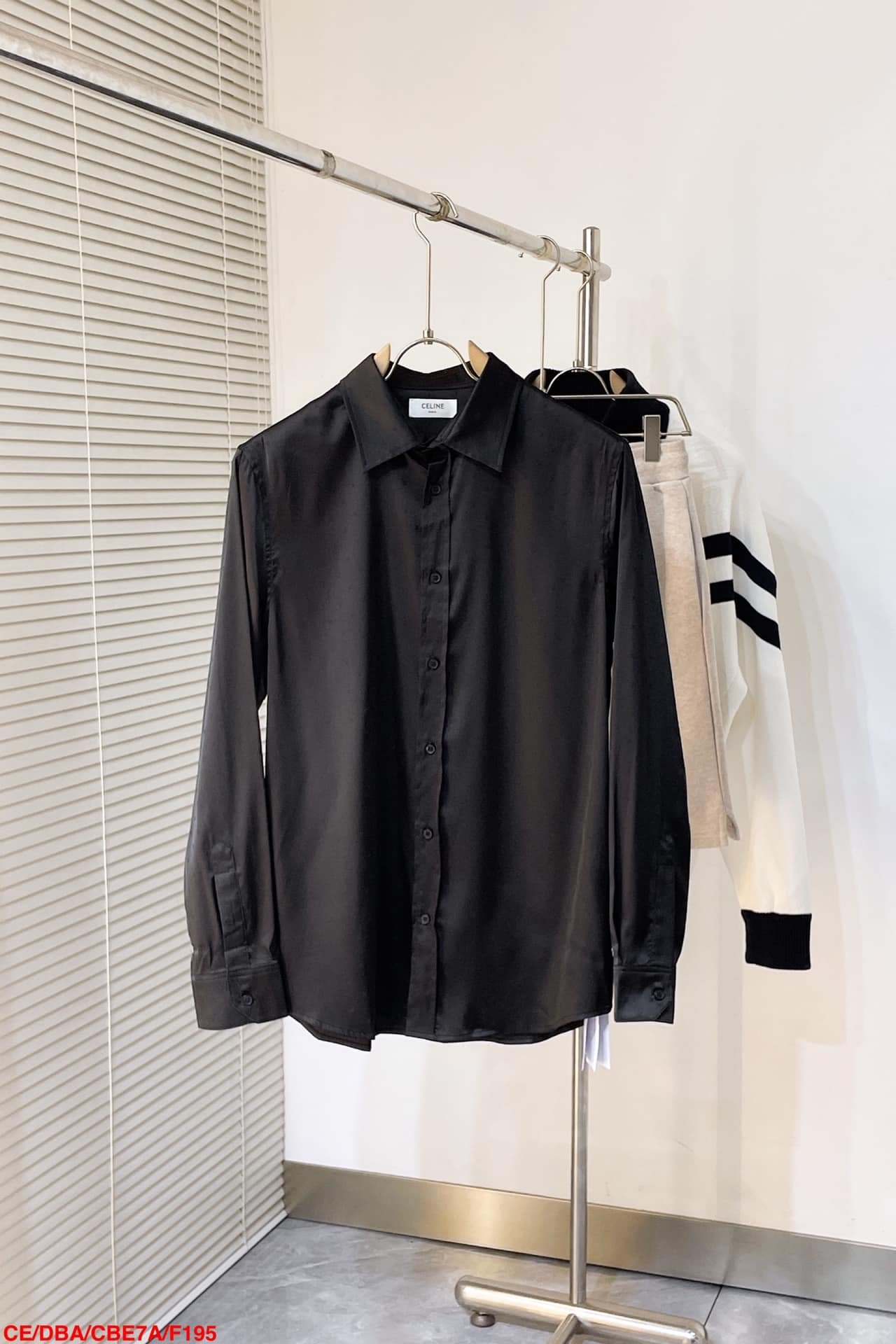Celine loose carnaby shirt in silk jacquard