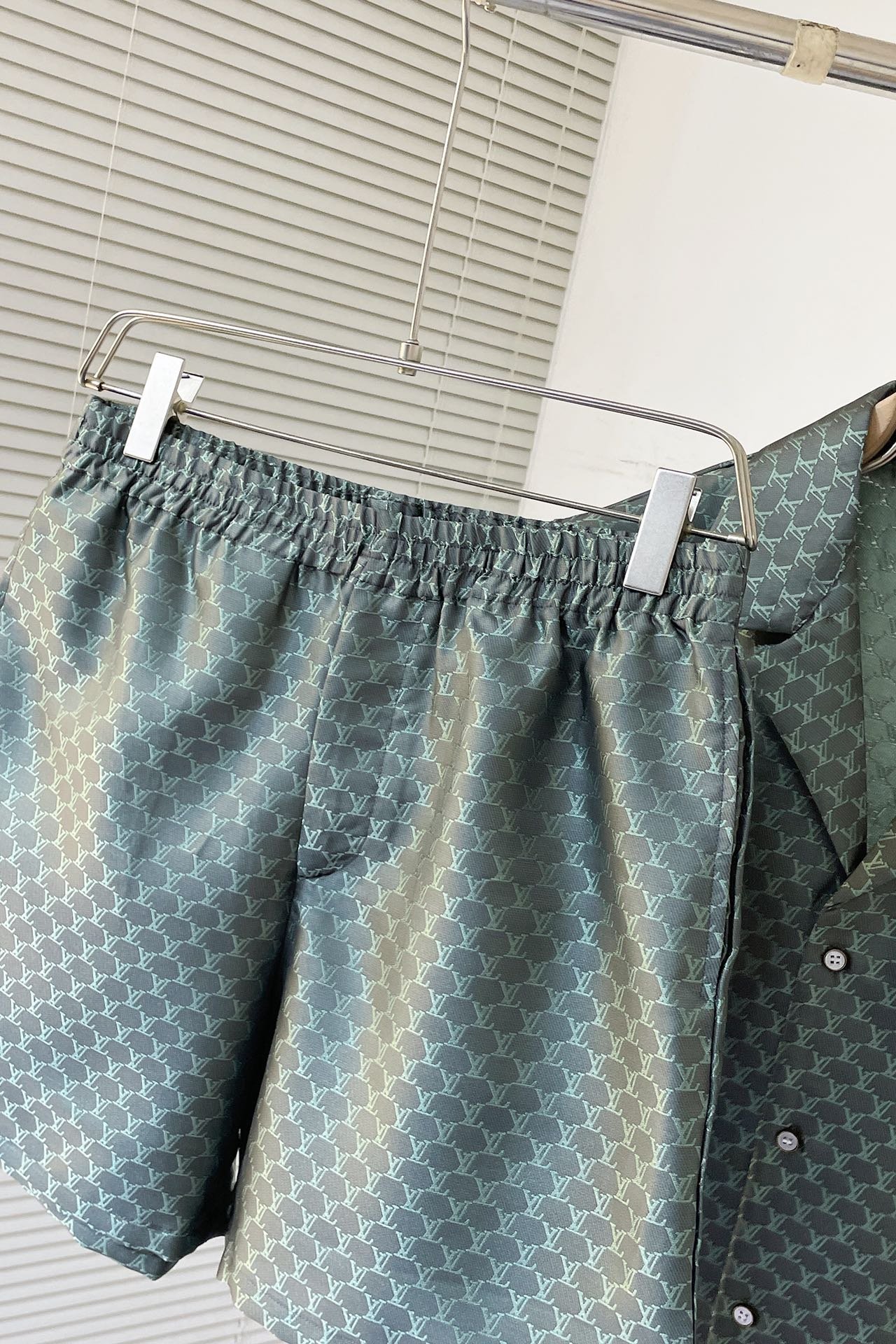 LV Drawstring Jacquard Silk-Blend Shorts