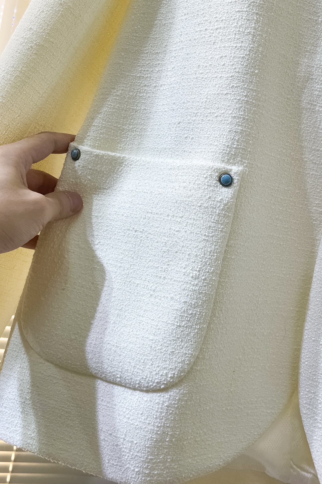 Chic Collarless Baby Llama And Wool-Blend Jacket