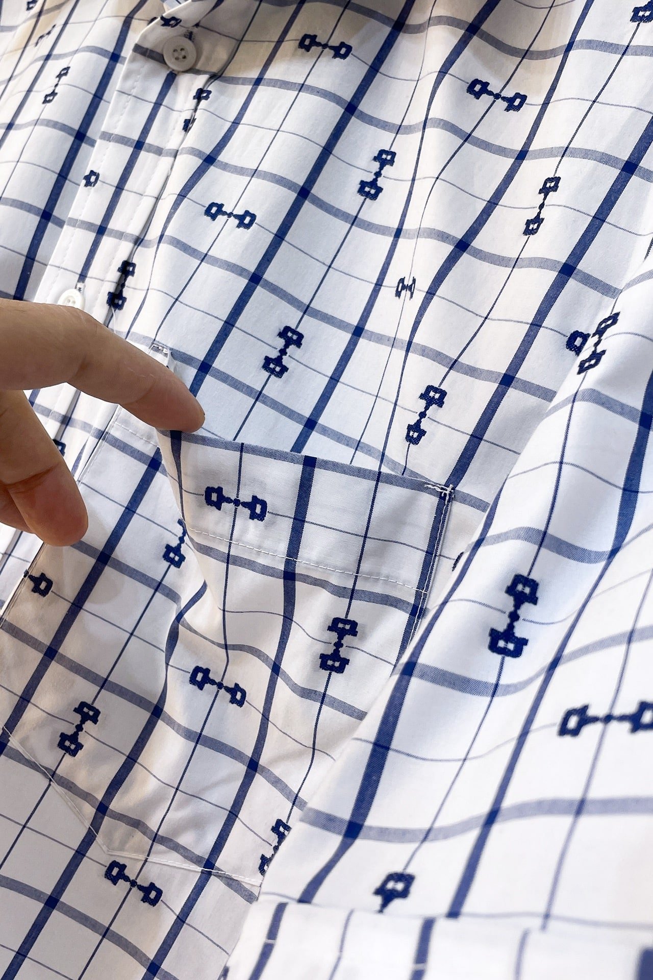 Gucci horsebit print cotton shirt
