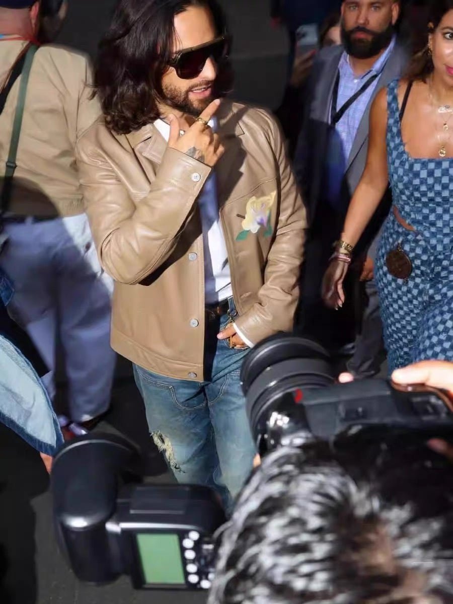 LV Embroidered Leather Blouson